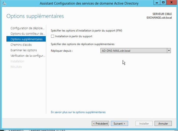 Assistant Configuration des services de domaine Active Directory7