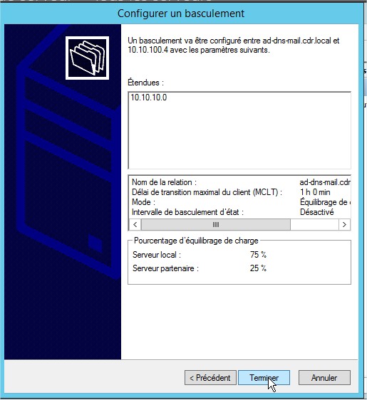 Configurer un basculement21