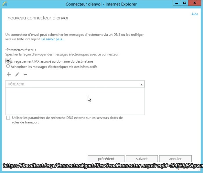 Connecteur d'envoi - Internet Explorer3