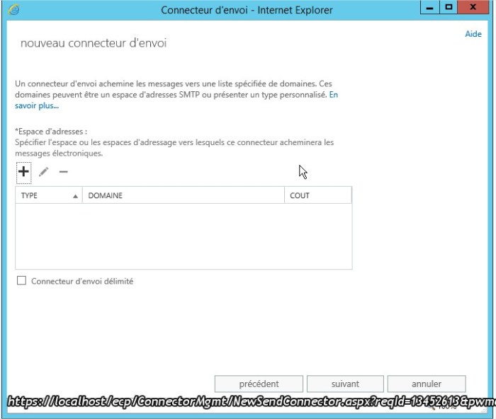 Connecteur d'envoi - Internet Explorer5