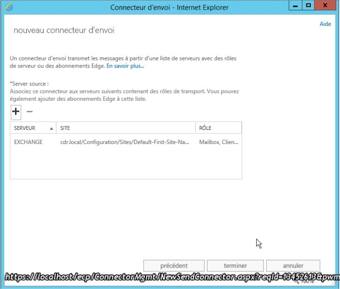 Connecteur d'envoi - Internet Explorer9