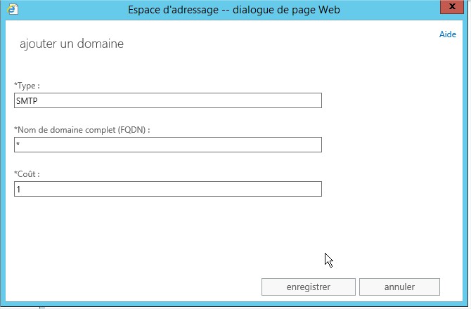 Espace d'adressage -- dialogue de page Web
