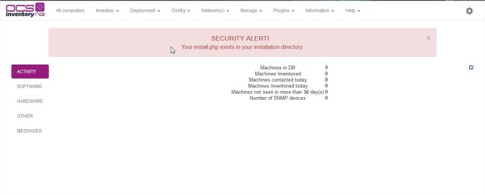 OCS Inventory - Mozilla Firefox3