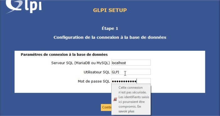 Setup GLPI 7- Mozilla Firefox