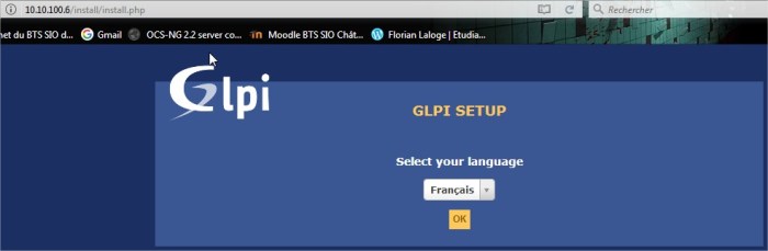 Setup GLPI - Mozilla Firefox